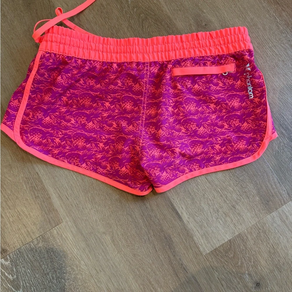 Hurley Phantom Women's Pink and Orange Surf Shorts - Picture 2 of 2